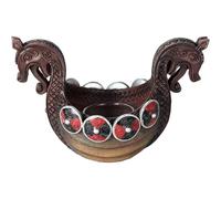 Pacific Giftware Ancient Nórdico Viking Longship Votiva Vela Soporte Viking Decoración 6.75 Inches