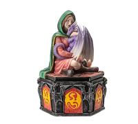 Pacific Giftware Anne Stokes Dragon Friendship Fall Box Fantasy Maiden con dragón morado en la tapa, caja de joyería de resina fundida en frío, 7.5 pulgadas, serie cuatro estaciones