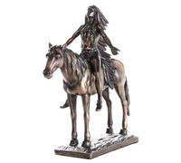 Pacific Giftware Appeal to The Great Spirit - Figura Coleccionable de Guerrero Indio Nativo Americano con Acabado de Bronce, 8 H