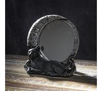 Pacific Giftware Espejo de luna con gato negro inquíuo