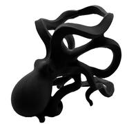 Pacific Giftware - Estante para botellas de vino, pulpo plateado rústico, soporte para vino, barra de mesa alta, diseño de exhibición moderno, mejora de ambiente acogedor, 18 cm, para exhibición de