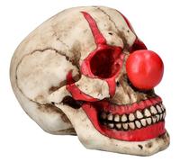 Pacific Giftware - Figura decorativa de resina con diseño de calavera de payaso rojo