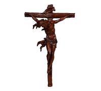 Pacific Giftware Madera Looking Acabado Pared Crucifix Estatua Casa Decoración