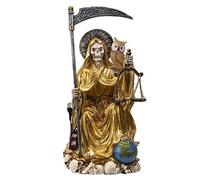 Pacific Giftware Santa Muerte, 9 Pulgadas de Altura, Oro, Resina fundida en FR o, decoraci n del hogar