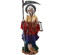 Pacific Giftware Santa Muerte Santo de la Santa Muerte Estatua Religiosa de pie de 10 Pulgadas, Siete Poderes (arcoíris)