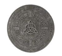 Pacific Giftware Triqueta Placa de pared, 7.75 pulgadas de di metro, resina, multicolor, decoraci n del hogar, decoraci n de pared, Halloween