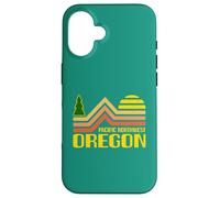 Pacific Northwest Oregon Vintage Retro 1970 Estética Carcasa para iPhone 16