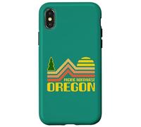 Pacific Northwest Oregon Vintage Retro 1970 Estética Carcasa para iPhone X/XS