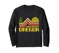 Pacific Northwest Oregon Vintage Retro 1970 Estética Manga Larga