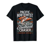 Pacific Northwest Steelhead Chaser Fishing PNW Trout Angler Camiseta
