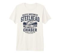 Pacific Northwest Steelhead Chaser Fishing PNW Trout Angler Camiseta Premium