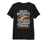 Pacific Northwest Steelhead Chaser Fishing PNW Trout Angler Camiseta Premium