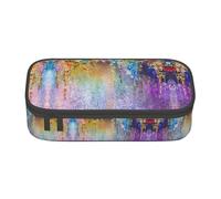 Pacific Ocean - Estuche para lápices con cremallera y estampado biológico para adolescentes, niñas, niños, bolsa de maquillaje para mujeres, accesorio de papelería escolar, Flor llorona abstracta