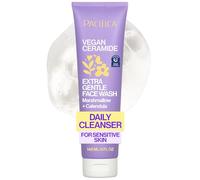 PACIFICA Beauty - Limpiador facial extra suave para reparación de barrera de cerámica vegana, limpiador facial diario, aprobado por la Asociación Ecezma, seguro para pieles sensibles, sin fragancia