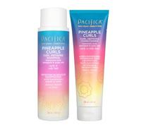 Pacifica Beauty Pineapple Curls Defining Shampoo + Acondicionador de Curls Defining Curls | Ácido Hialurónico | Para cabello rizado y texturizado | 100% vegano y libre de crueldad | Juego de 2 piezas