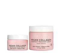 Pacifica Beauty Vegan Collagen Overnight Recovery Face Cream + Undereye Eye Cream Set Hyaluronic Acid, Caffeine, Vitamin E & C, Hydrating & Moisturizing for Aging and Dry Skin, Pink, 2 Count