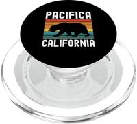 Pacifica California Bear Vintage Retro Playa San Mateo Océano PopSockets PopGrip para MagSafe