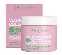 Pacifica Crema de recuperación de colágeno vegano durante la noche para crema unisex de 1.7 onzas