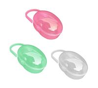 Pacificador de almacenamiento Baby Dummy Case Portable Pomponente Pomponente Caja de almacenamiento de almacenamiento Contenedor para viajar 3 PCS