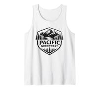 Pacífico Noroeste Montañas Retro Vintage Oregon Washington Camiseta sin Mangas