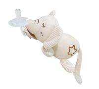 Pacifier Animal Attachment - Plush 14x10x7cm | Soft Skin-Friendly Pacifier Holder | Cute Stuffed Animal Buddy For 0-6 Months For Home Travel And Daily Use
