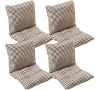 Pack 1/2/4 Cojines de Silla con Respaldo Lavable Cómodos Acolchados Cómodo Cojín para Sillas Comedor para Oficina Jardín Interior Exterior(Style13,40x40cm(4PC))
