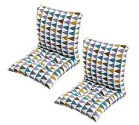 Pack 1/2/4 Cojines de Silla con Respaldo Lavable Cómodos Acolchados Cómodo Cojín para Sillas Comedor para Oficina Jardín Interior Exterior(Style1,40x40cm(2PC))