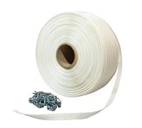 Pack 1 Fleje tejido 13 mm x 1100 m + 250 hebillas - Fleje textil de alta resistencia 350kg - TECPLAST PFT1