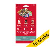 Pack 10 + 5: Canon VP-101 Papel foto pack variado | 10 x 15 cm | 20 hojas