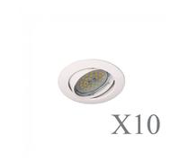 Pack 10 basic redondo blanco marca wonderlamp