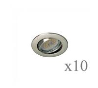 Pack 10 basic redondo níquel marca wonderlamp