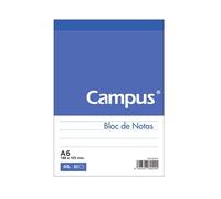 PACK 10 BLOC NOTAS MICROPERFORADO A6 80 HOJAS 60 GRAMOS HORIZONTAL CAMPUS