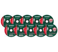 Pack 10 Discos Corte INOX Metabo 125 mm 1 mm Acero Inoxidable