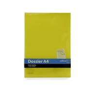 Pack 10 Dossier Classic A4 - Fabricado en Polipropileno 100% Reciclable - Con Uñero superior - Office Box (Amarillo)