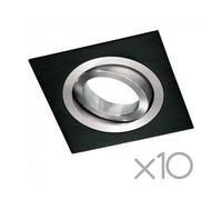 wonderlamp Classic W - E000008 - Foco empotrable redondo, IP20, 230V, diamtero de 9.3 x 2.5 cm, Negro (W-E000145)