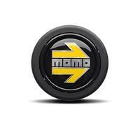 PACK 10 PULSADOR MOMO ARROW LOGO BRILLANTE NEGRO AMARILLO 2CC R