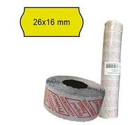 PACK 10 ROLLOS 1000 ETIQUETAS 26x16mm ONDA AMARILLO PERM. Printex