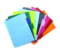 Packs de Separadores Xtra Office Box con Bolsillo frontal y Etiquetas Indicadoras incluidas by Office Box (A4 Colorline - 10 Separadores)