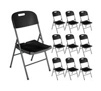 7house Pack 10 Sillas Plegables con Asa 47x58x87cm 7house