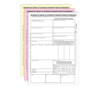 Pack 10 talonarios CARTA DE PORTE NACIONAL, tamaño A4 - Autocopiativos, 3 copias numeradas