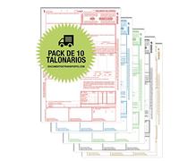 Pack 10 Talonarios CMR Transporte. Autocopiativos, 5 Copias Numeradas, Acorde a Legislación - Documentos Transporte