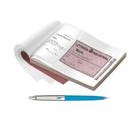 Pack 10 Talonarios Lotería Nacional 205 x 102 mm T15 100 hojas con Matriz + 1 Bolígrafo INOXCROM B55 Fiesta color Azul