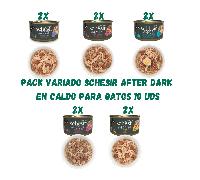 Pack 10 unidades de Schesir After Dark comida para gatos