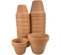 Pack 10 Unidades Maceta Barro Natural pequeñas Mini Terracota Cactus Exterior Interior (7,5 x 6,5 cms)