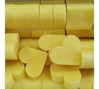 Pack 100 ahorro jabones aromáticos con forma de corazón - Aroma: Pomelo - Jabones de glicerina para regalar a invitados - Regalo original para eventos: Bodas, comuniones, bautizos