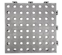 Pack 100 Losetas Suelo Antideslizante MAXI Drenante Gris (11m² aprox) Ultra-resistentes: paso de coches, hostelería, industria