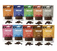 Pack 10x100g - Snacks Naturales Perros - Semihúmedos Monoproteicos - Sin Gluten Ni Cereales - Chuches Premios Perros Cachorros y Senior - Cabra - Caballo - Pavo - Salmón - Digestión Sensible