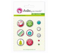 Pack 11 Brads Epoxy Feliz Navidad 16 Anita