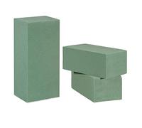 Pack 12 Bloques Espuma Floral, Esponja Arreglos Florales, Ladrillo Flores Naturales Bodas, 7,5x20x10cm, Verde