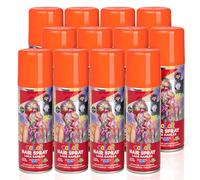 Pack 12 Laca de Pelo Color Naranja 125ml - Spray Colores para Cabello Rápida coloración, Lavable